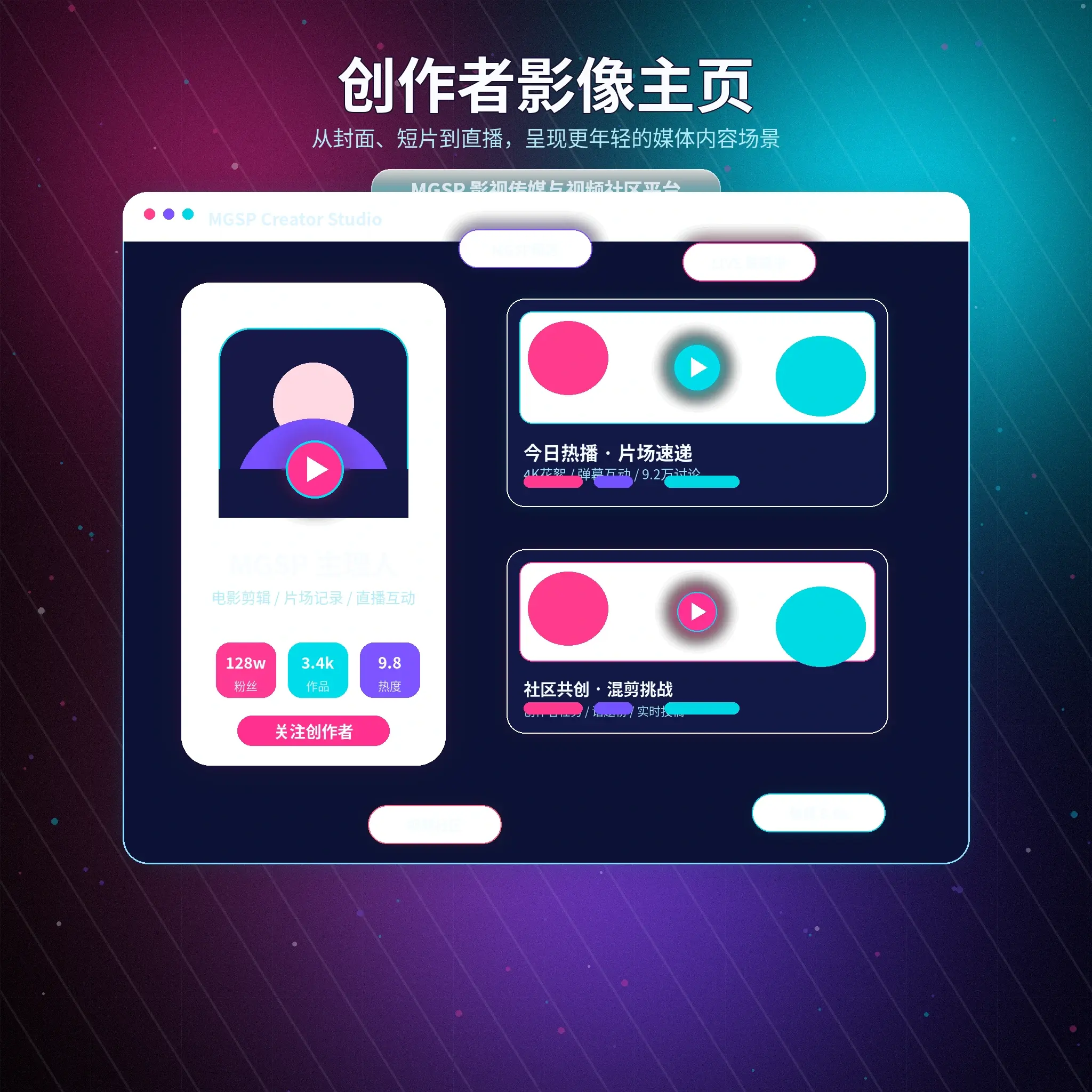 蘑菇视频账户资料管理展示